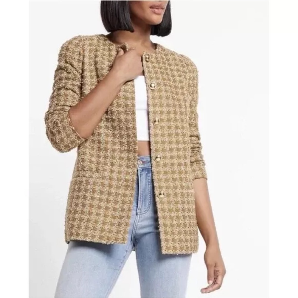 Express Gold Tweed Topper/Jacket